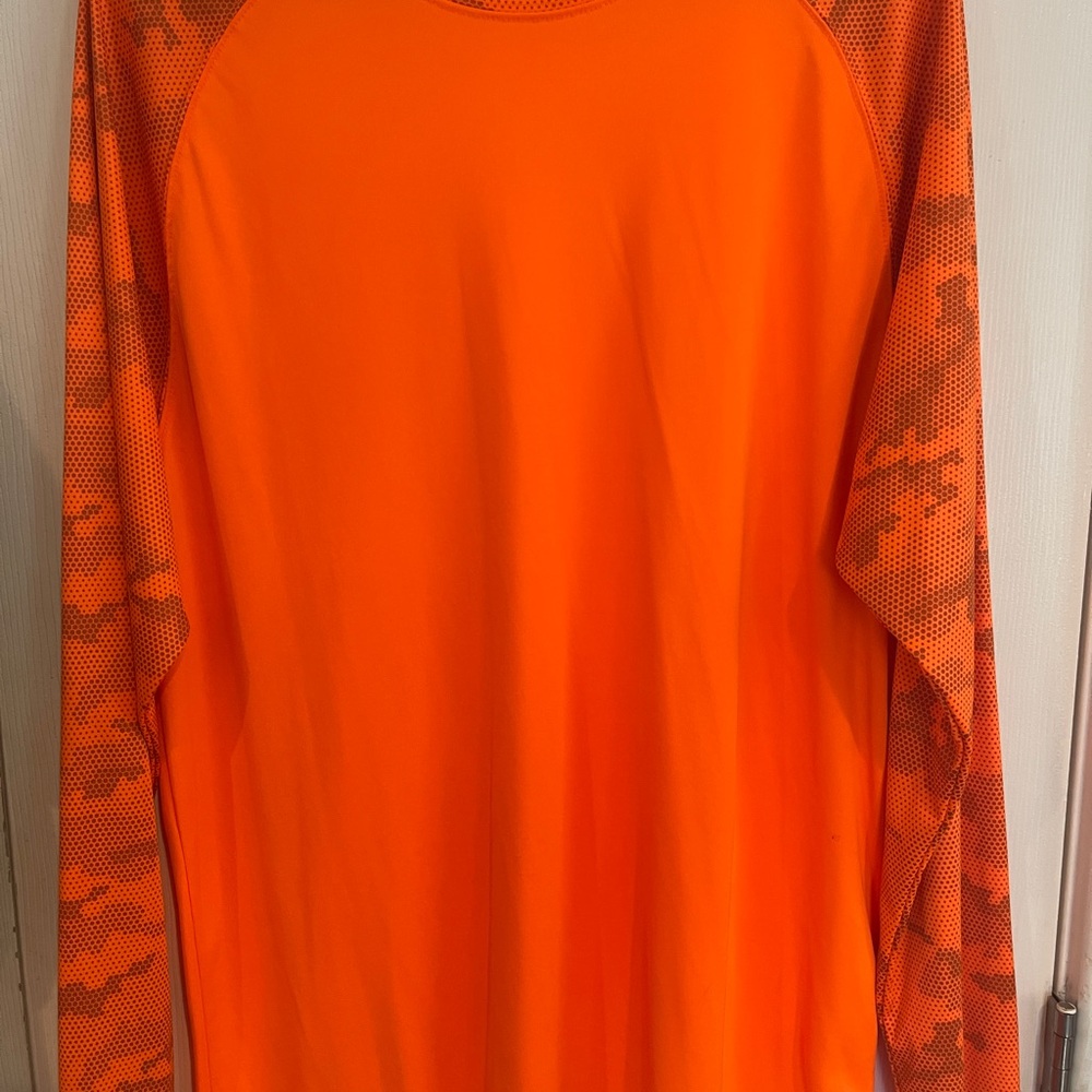 PARAGON Vibrant Blaze Orange Activewear Long Sleeve Top Sz: L SKU: 0615-23